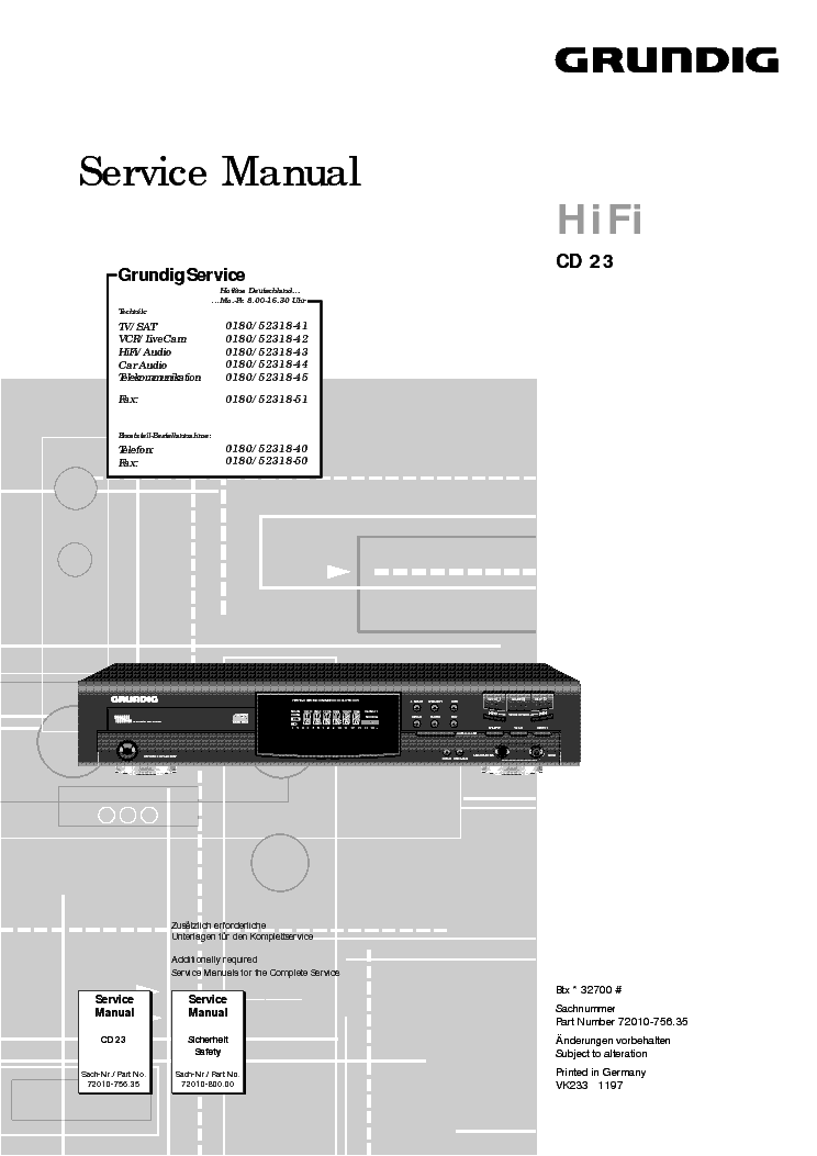 grundig service manuals