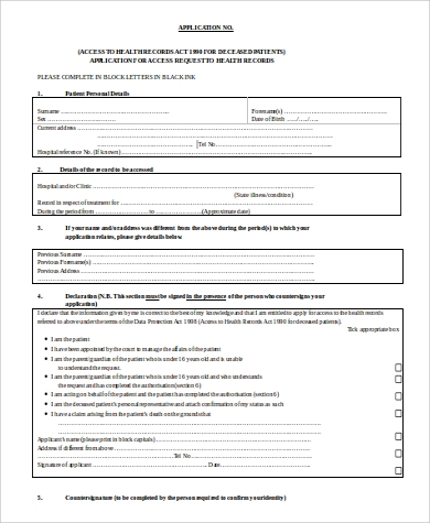 access form templates